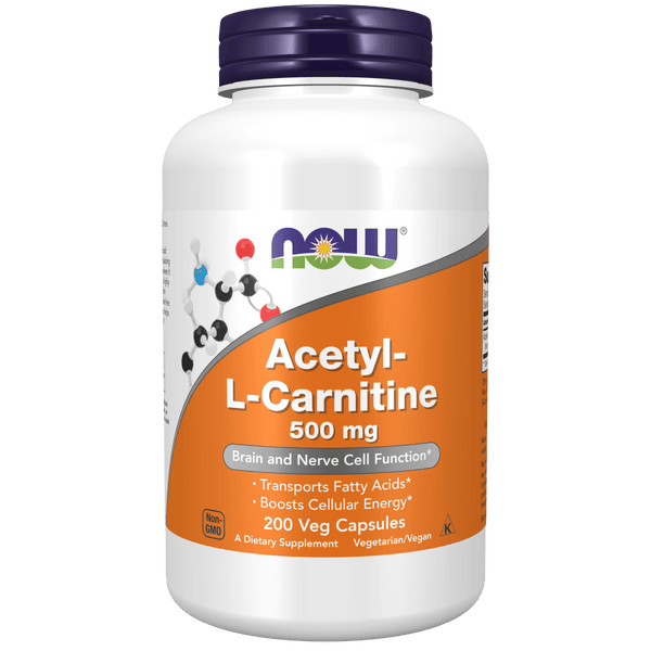 Acetil L-Carnitina 500 mg (200 cápsulas) - NOW Foods