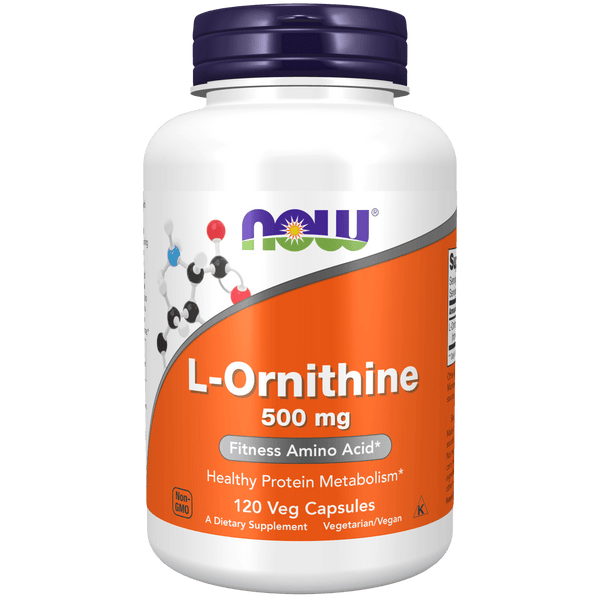 L-Ornitina 500 mg (120 cápsulas) - NOW Foods