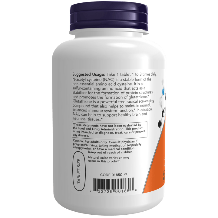 NAC 1000 mg de Now Foods, suplemento para fortalecer el sistema inmunológico.