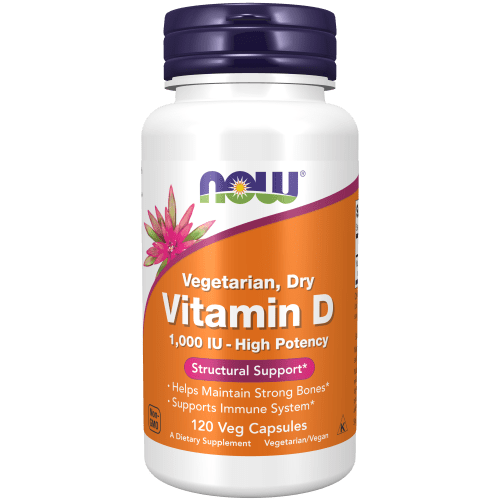 Vitamina D 1000 UI (120 cápsulas) - NOW Foods