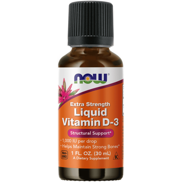 Extracto líquido de vitamina D-3 1000 UI (30 ml) - NOW Foods