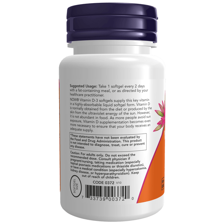 Softgels de Vitamina D-3 para fortalecer el sistema inmunológico.