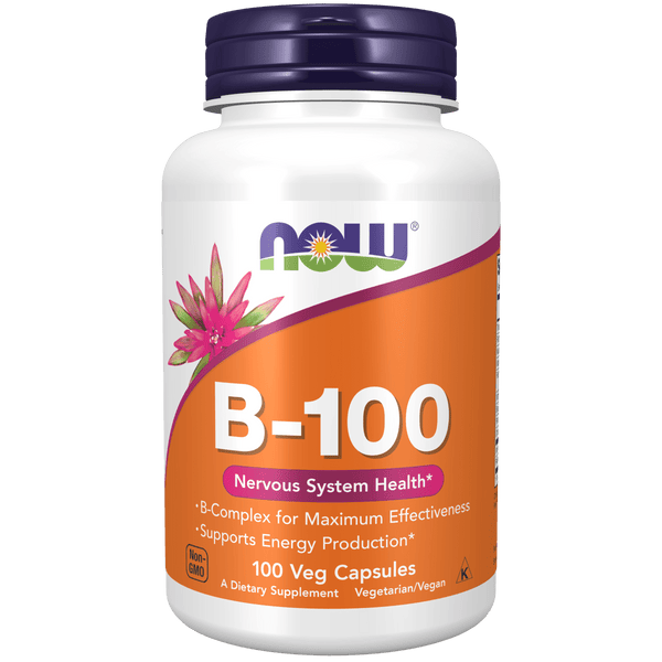 Vitamina B-100 (100 cápsulas) - NOW Foods