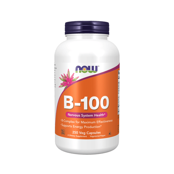 Vitamina B-100 (250 cápsulas) - NOW Foods