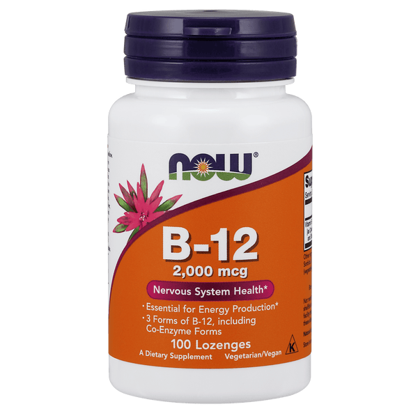 Vitamina B-12 2000 mcg (100 pastillas) - NOW Foods