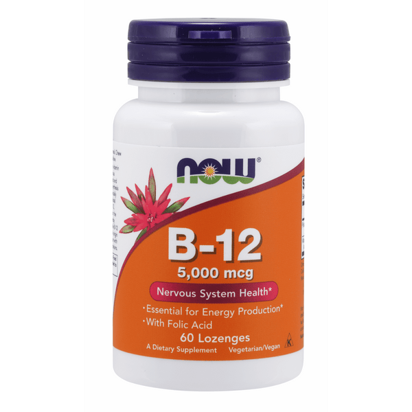 Vitamina B-12 5000 mcg (60 pastillas) - NOW Foods