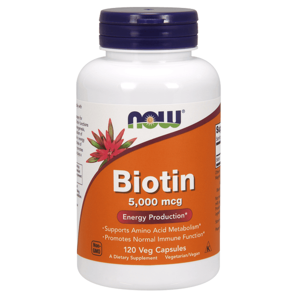 Biotina 5000 mcg (120 Caps) NOW Foods