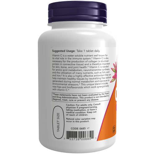 Suplemento Vitamina C-1000 Now Foods con rosa mosqueta