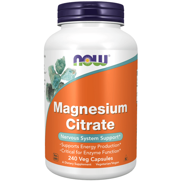 Citrato de Magnesio 400mg (240 cápsulas) NOW Foods