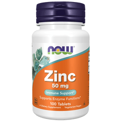 Zinc Gluconato 50 mg (100 tabletas) - Now Foods