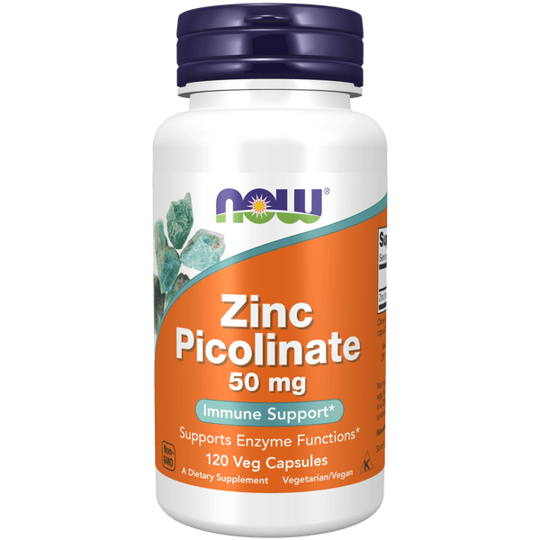 Picolinato de zinc 50 mg (120 cápsulas) - NOW Foods