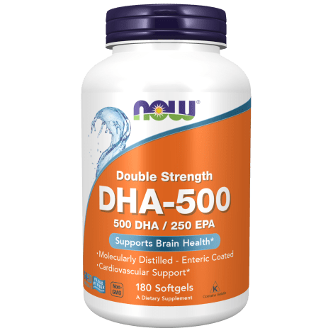 DHA-500 (180 Softgels) -Now Foods