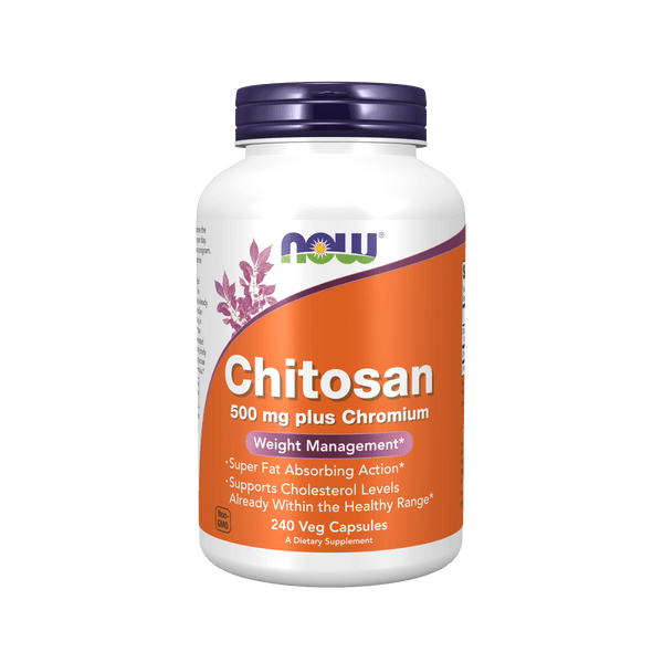 Chitosan 500 mg con Cromo (240 cápsulas) NOW Foods