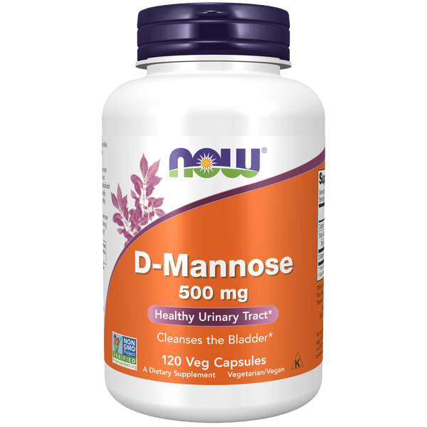 D-Manosa 500 mg (120 cápsulas) - NOW Foods