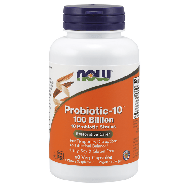 Probiótico-10™ 100 billlones (60 cápsulas) - NOW Foods