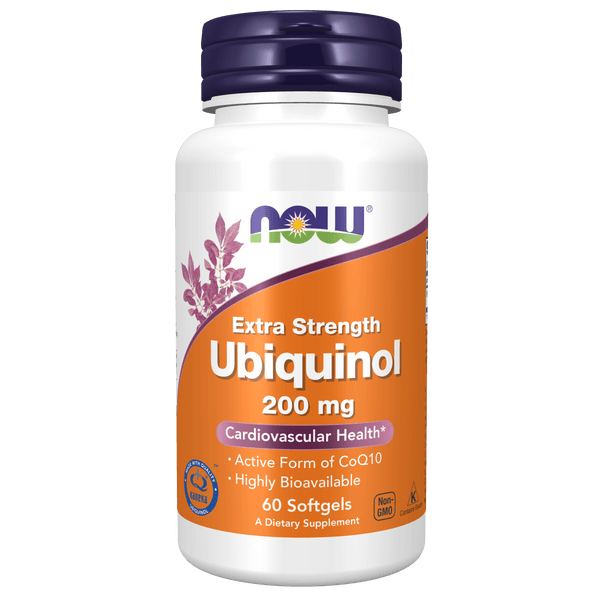 Ubiquinol extra potente 200 mg (60 cápsulas) - NOW Foods