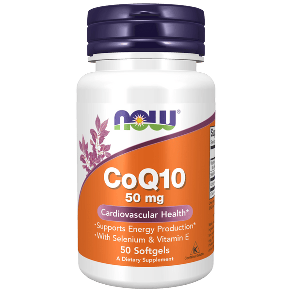 CoQ10 50 mg (50 cápsulas blandas) - NOW Foods