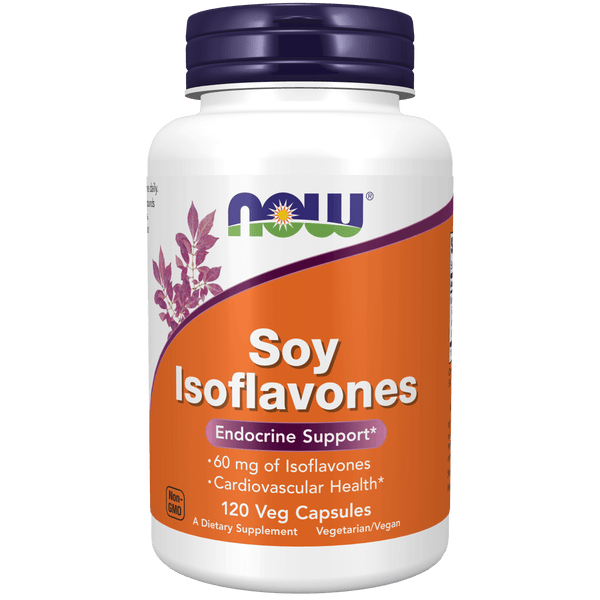 Isoflavonas de soya 60 mg (120 cápsulas) - NOW Foods