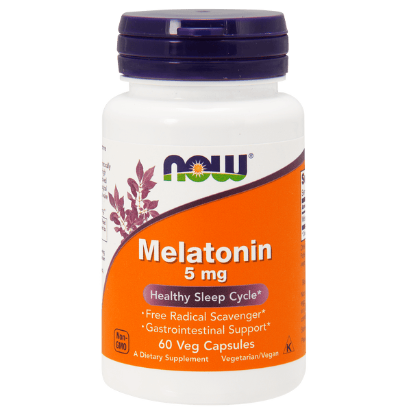 Melatonina 5 mg (60 cápsulas) - NOW Foods