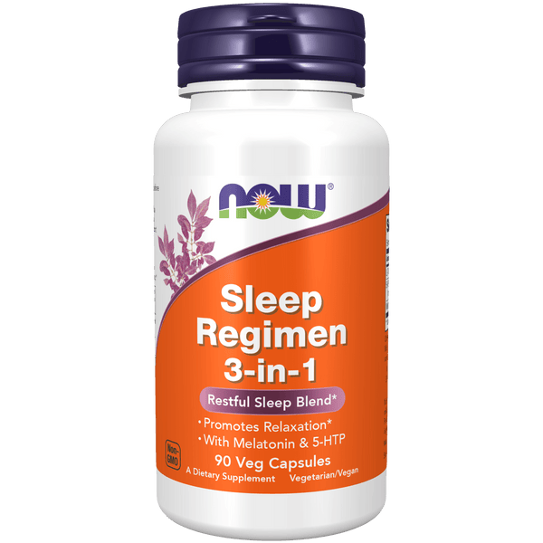 3 en 1 Régimen para Dormir (90 cápsulas) - Now Foods