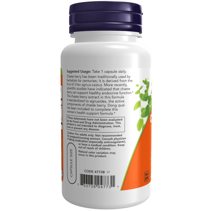 Suplemento natural de Vitex con Dong Quai para apoyo endocrino