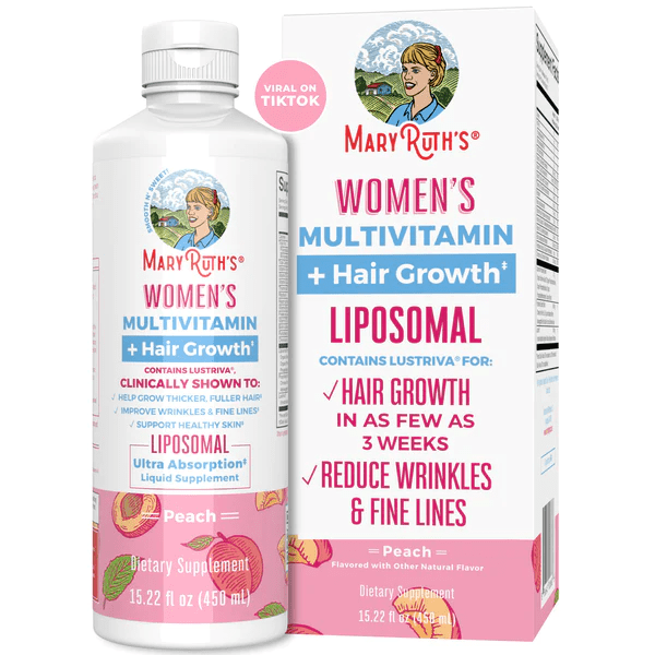 Multivitamínico para Mujer + Lustriva Crecimiento del Cabello Liposomal  (15 fl oz