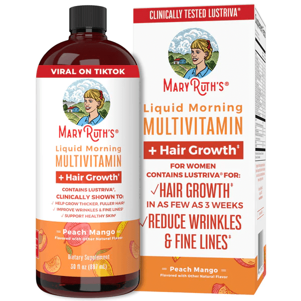 Multivitamínico Líquido de la Mañana + Crecimiento del Cabello (30 oz)