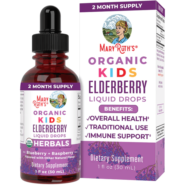 Gotas Orgánicas de Elderberry para niños (1 fl oz