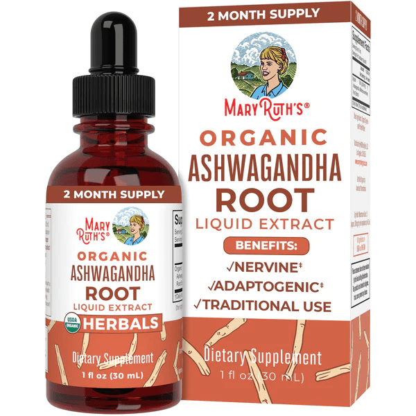 Gotas de Raíz de Ashwagandha Orgánica 590 mg(1 fl oz