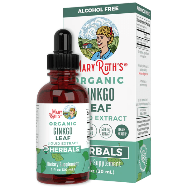 Gotas Líquidas de Hojas de Ginkgo Orgánicas (1 fl oz