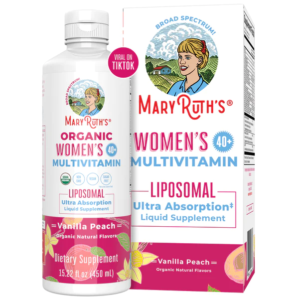 Multivitamínico 40+ Liposomal para Mujer, Vainilla Melocotón, (15.22 oz