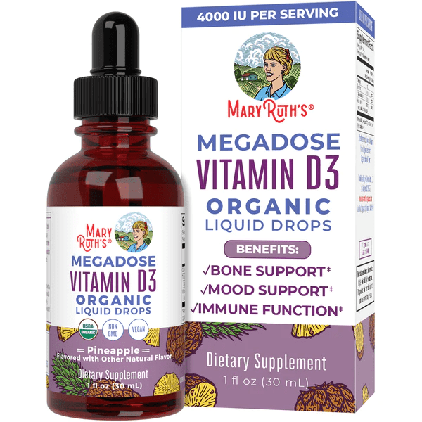 Gotas de Vitamina D-3 sabor piña, org, (1 fl oz