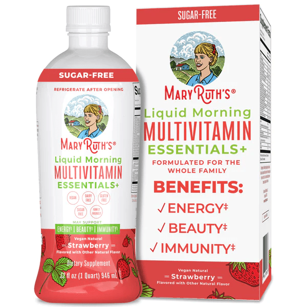 Multivitamínico Líquido de la Mañana, Fresa, (32 fl oz