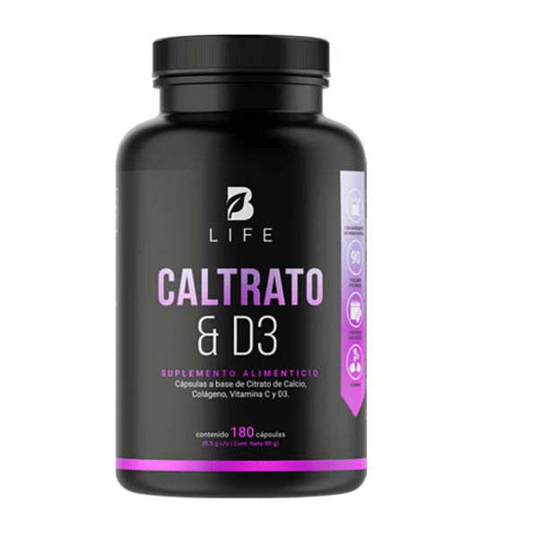 Citrato de Calcio y Vitamina D3 (180 cápsulas) - BLife