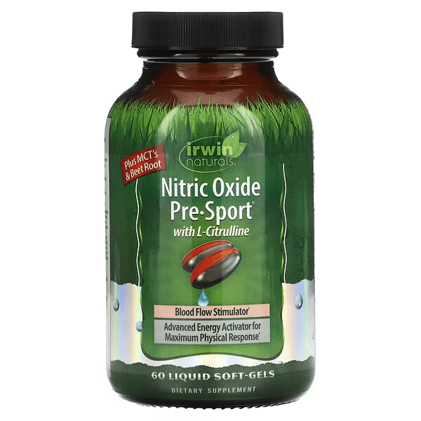 Pre-Sport de Óxido Nítrico con L-citrulina (60 softgels), Irwin Naturals