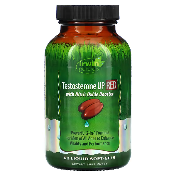 Testosterona UP RED con Potenciador de Óxido Nítrico (60 softgels)