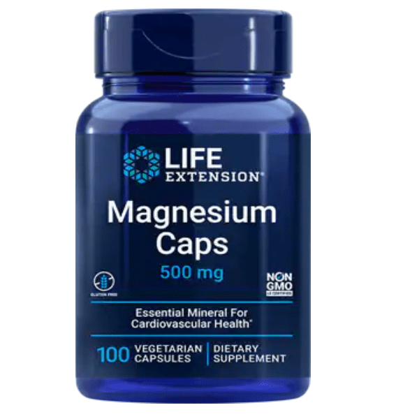 Magnesio 500 mg (100 cápsulas) - Life Extension