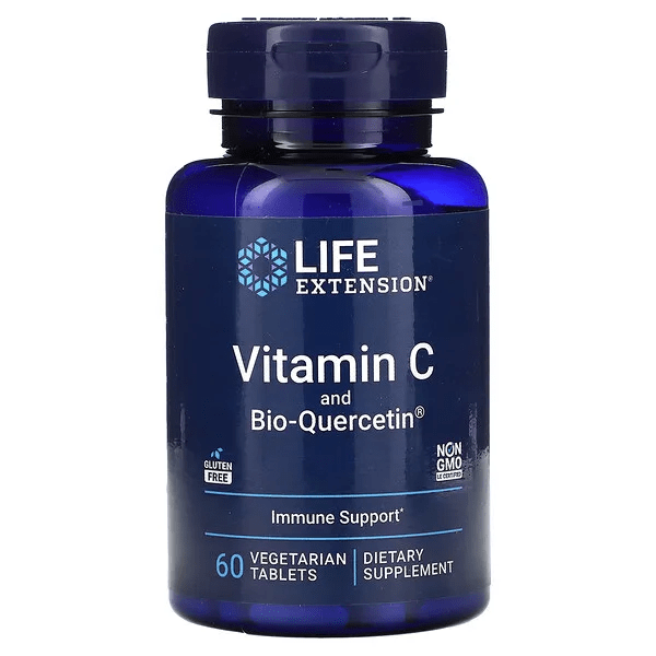 Suplemento de Vitamina C y Bio-Quercetina Fitosoma para apoyo inmunológico y antioxidante.