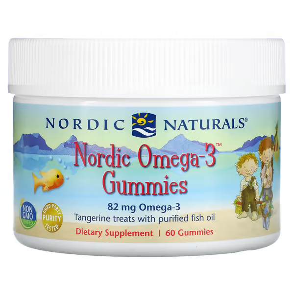 Gomitas Nordic Omega-3, Mandarina 82 mg(60 gomitas)