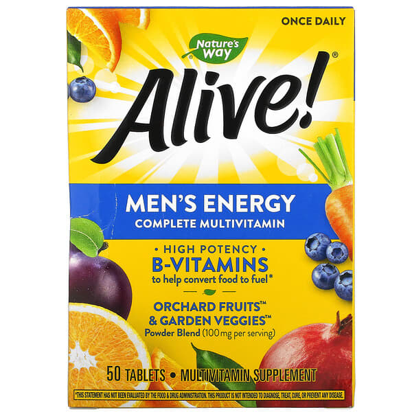 Multivitamina energética para hombres (50 tabletas) - Alive!