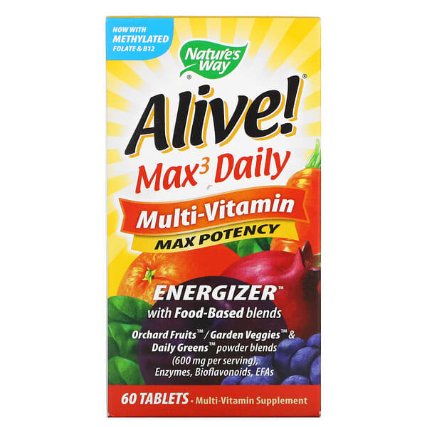 Alive!® Max3 Multivitamínico de potencia (60 tabs)