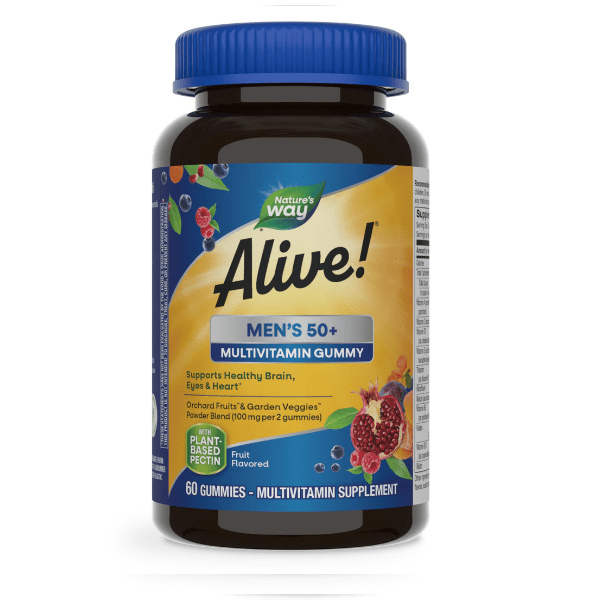 Alive!® Multivitaminico para hombres 50+ (60 gomitas)