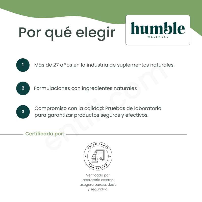 Humble Wellness, Glicinato de Magnesio de Alta Absorción 400 mg (60 cápsulas)