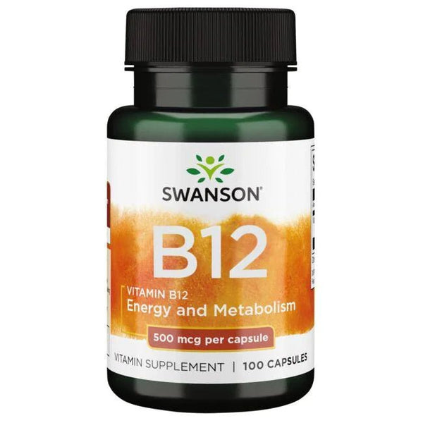 Vitamina B12 (cianocobalamina) 500mcg (100 caps) - Swanson