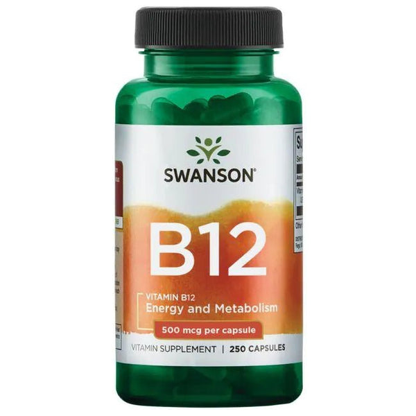 Vitamina B12 (cianocobalamina) 500mcg (250 caps) - Swanson