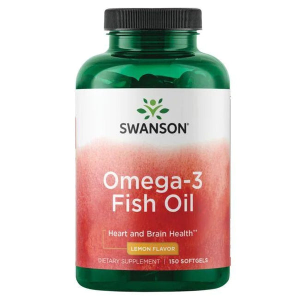 Swanson Premium - Aceite de pescado con Omega-3 con sabor a limón (150 softgels)