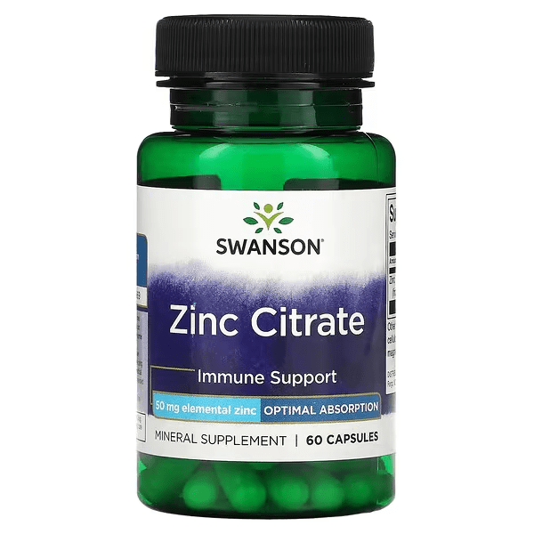 Citrato de Zinc, 50 mg (60 caps)