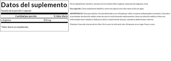 L-Arginina Swanson para mejorar la circulación y la salud cardiovascular.