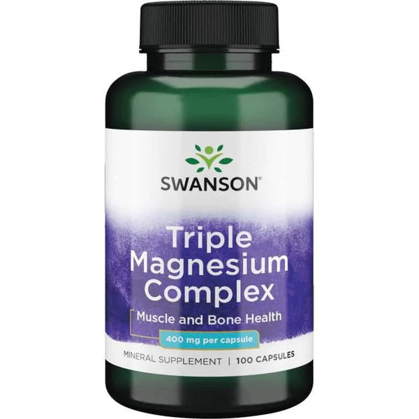 Complejo Triple de Magnesio 400 mg (100 cápsulas) - Swanson