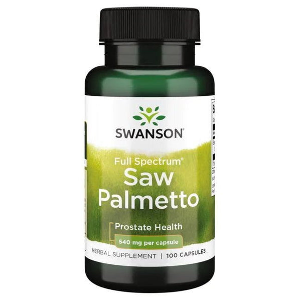 Suplemento Palma Enana Americana 540 mg Swanson para salud prostática.